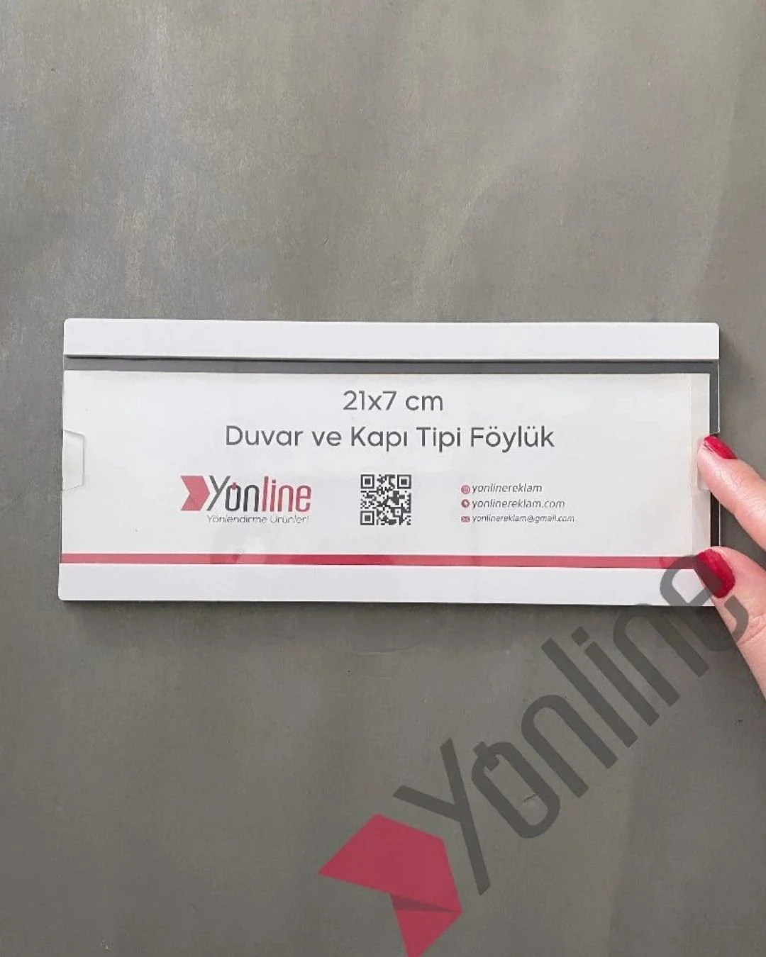 Kapı ve Duvar Tipi Kolay Değiştirilebilir Beyaz A4 1/3 Föylük