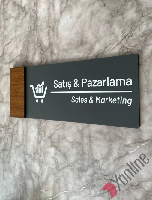 Wooden Serisi Satış & Pazarlama Kapı İsimliği