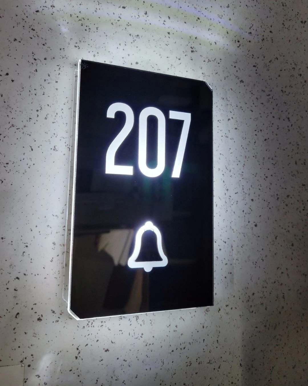 Miror White Series Zil Butonlu Otel Kapı Numarası