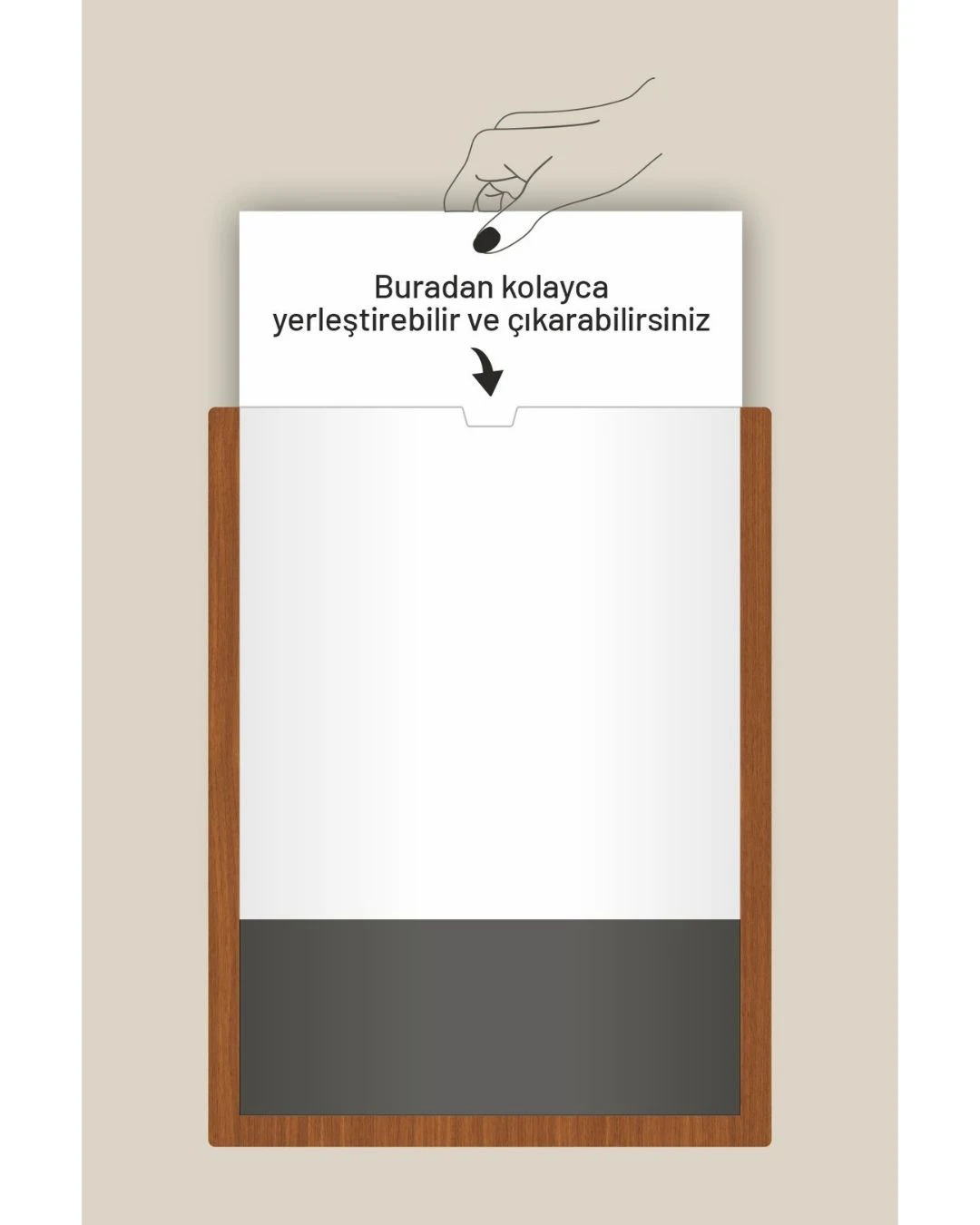 A4 Çerçeve, Sertifikalık  Ceviz MDF