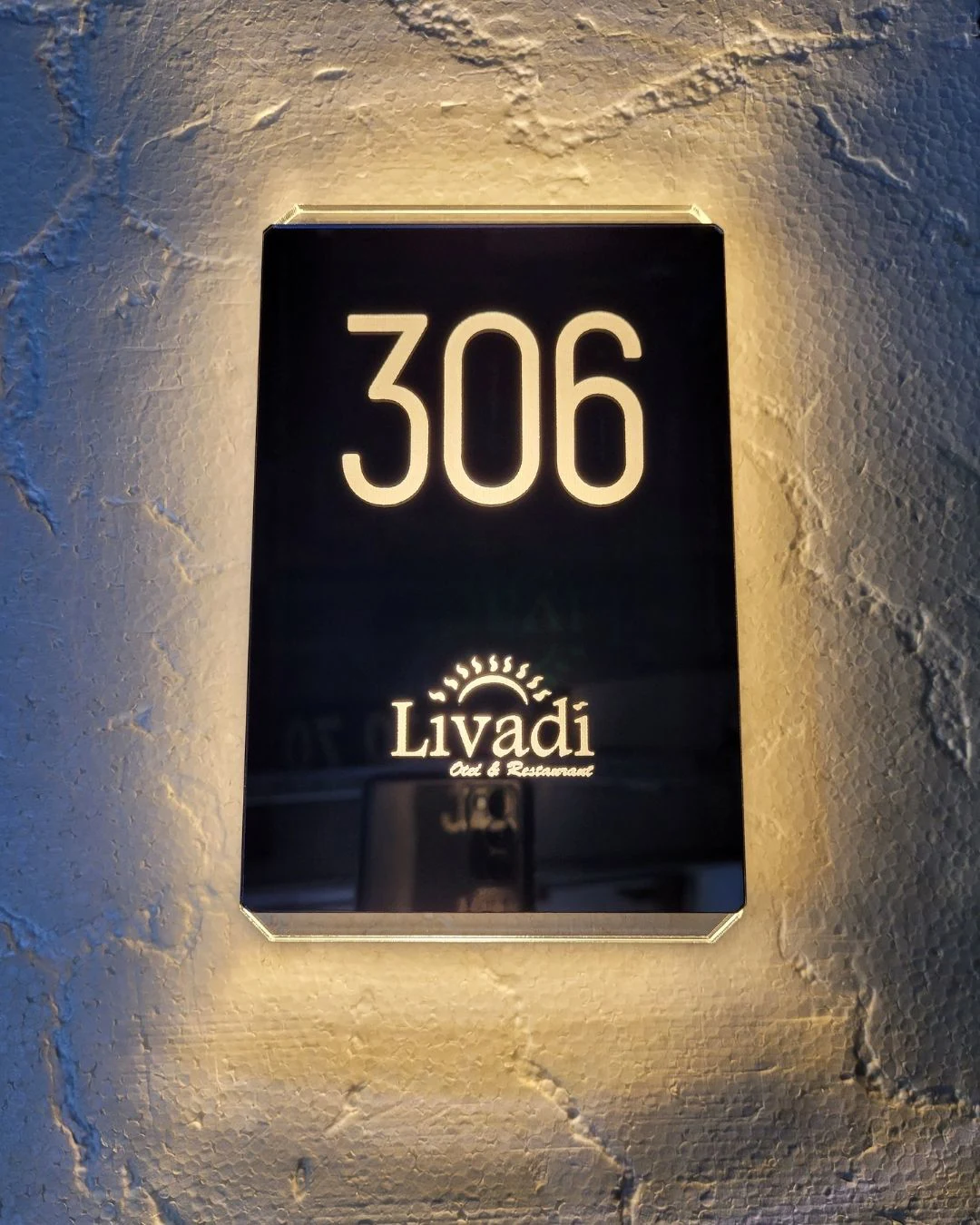 Diamond Elegant Serisi Işıklı Otel Kapı Numarası