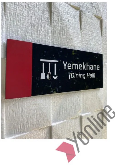 Red Serisi Yemekhane Kapı İsimliği